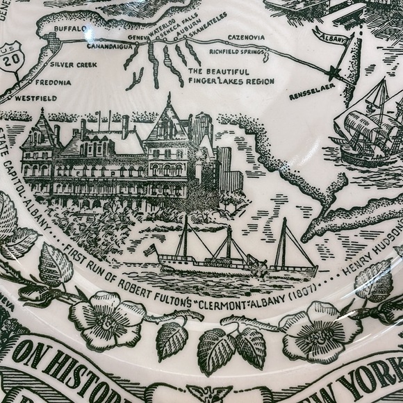 Kettlesprings Kilns, Alliance Ohio Vintage New York State Highway 20 Green Plate - Picture 6 of 8